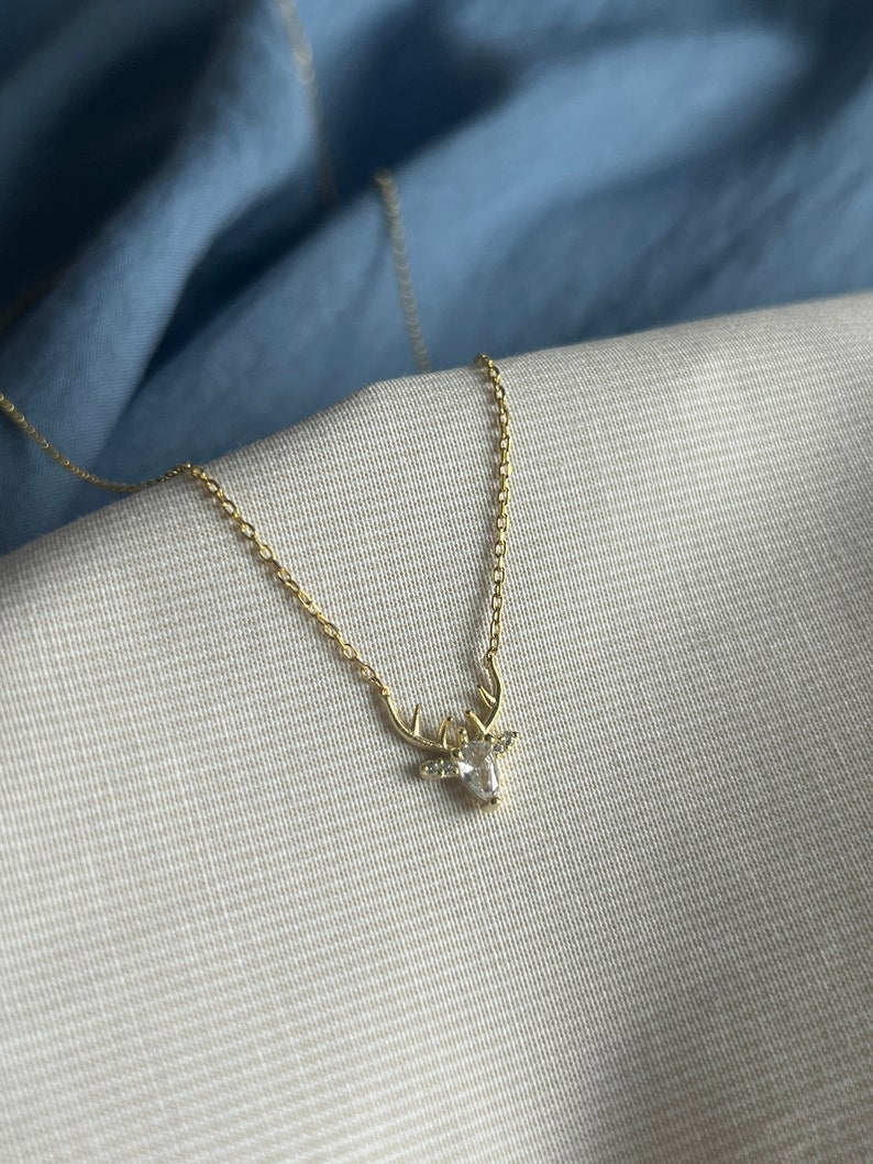 0.7 TCW Deer Shape Moissanite Necklace 3