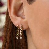 0.2 TCW Round Cut Moissanite Drop Style Earrings 3