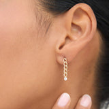 0.2 TCW Round Cut Moissanite Drop Style Earrings 6