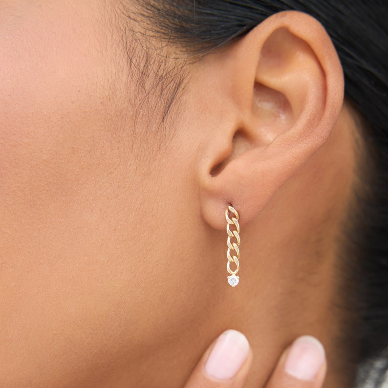 0.2 TCW Round Cut Moissanite Drop Style Earrings 6