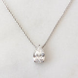 0.18 Carats Pear Cut Moissanite Solitaire Necklace For Her 2