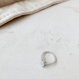 1.5 CT Pear Hidden Halo Moissanite Engagement Ring 2