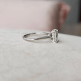 2.0 CT Radiant Cut Hidden Halo Style Moissanite Engagement Ring 4