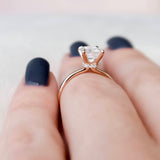 2.0 CT Emerald Hidden Halo Moissanite Engagement Ring 3