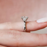 3.0 CT Princess Cut Three Stone Moissanite Engagement Ring 3