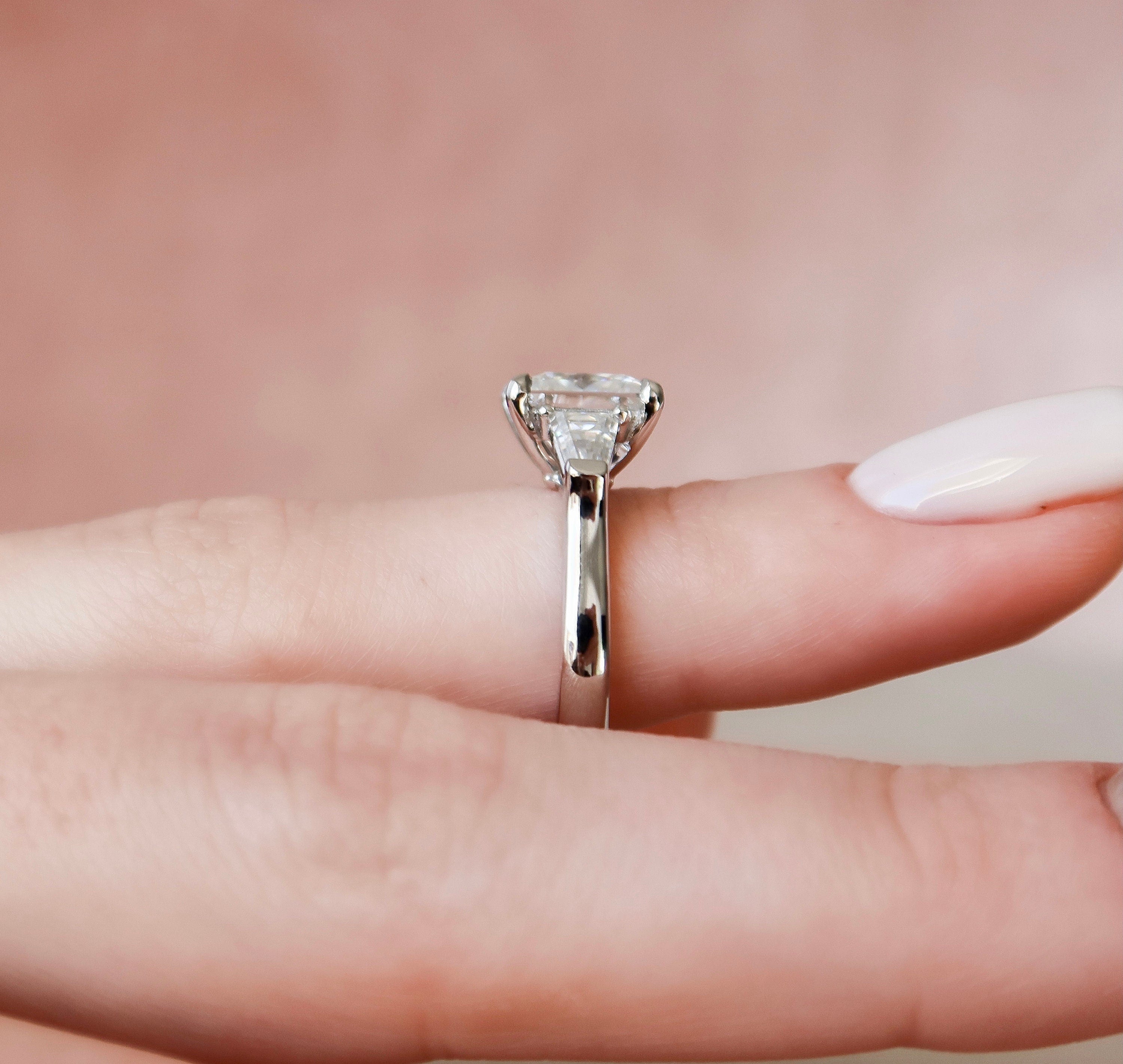 Princess Three Stone Lab Grown Diamond Engagement Ring