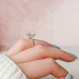 5.0 CT Round Cut Hidden Halo Style Moissanite Engagement Ring 6