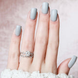 1.0 CT Round Twig Style Pave Moissanite Engagement Ring 2