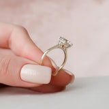 3.0 CT Round Cut Hidden Halo Style Moissanite Engagement Ring 7