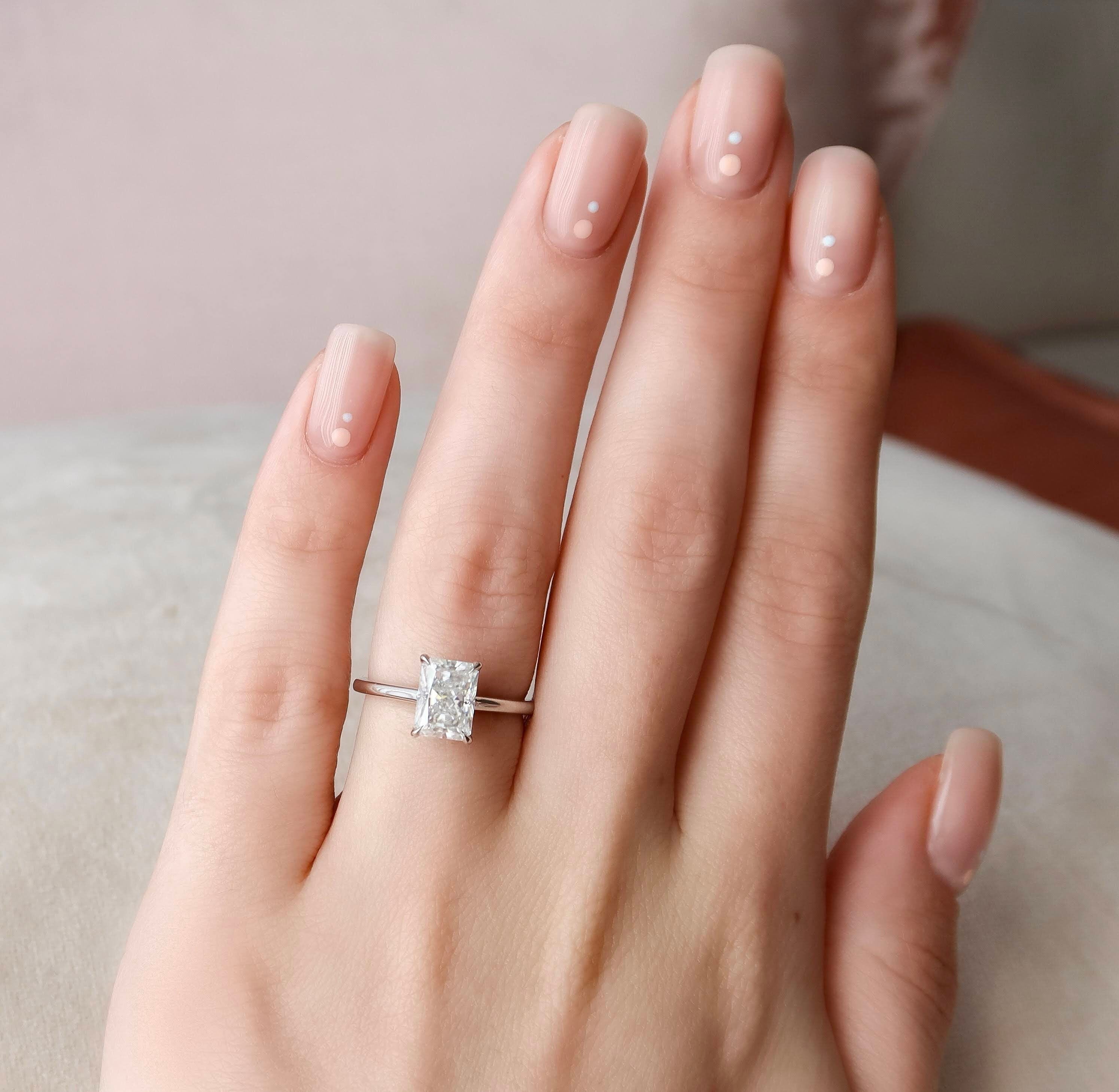 Radiant Hidden Halo & Pave Lab Grown Diamond Engagement Ring