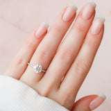 2.0 CT Round Pave Moissanite Engagement Ring