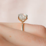 3.50 CT Cushion Cut Hidden Halo Style Moissanite Engagement Ring 4