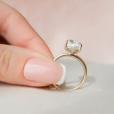 4.5 CT Cushion Cut Hidden Halo Style Moissanite Engagement Ring 7