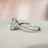 4.5 CT Round Cut Pave Hidden Halo Moissanite Engagement Ring 3
