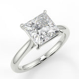Solitaire Engagement Ring Featuring  1.35 CT Princess Moissanite 4