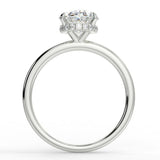 Hidden Halo Engagement Ring Featuring 1.91 CT Oval Moissanite 5