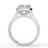 Halo Engagement Ring Featuring 2.50 CT Radiant Moissanite 5