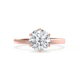 Round Solitaire Lab Grown Diamond Engagement Ring