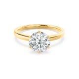 Round Solitaire Lab Grown Diamond Engagement Ring