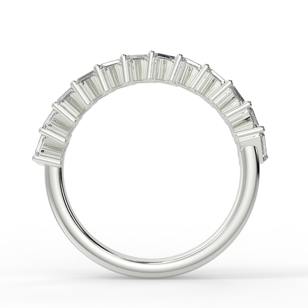 Half Eternity Wedding Band Featuring 0.64 TCW Baguette Moissanite 2