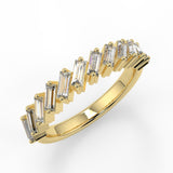 Half Eternity Wedding Band Featuring 0.64 TCW Baguette Moissanite 4