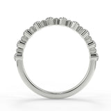 Cluster Style Wedding Band Featuring 0.64 TCW Round Moissanite 2