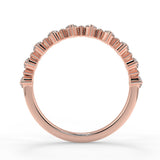 Cluster Style Wedding Band Featuring 0.64 TCW Round Moissanite 8