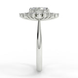Cluster Engagement Ring Featuring 0.84 CT Oval Moissanite 6