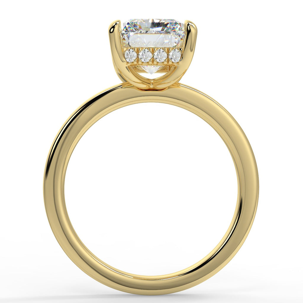 Hidden Halo Engagement Ring Featuring 2.50 CT Radiant Moissanite 2