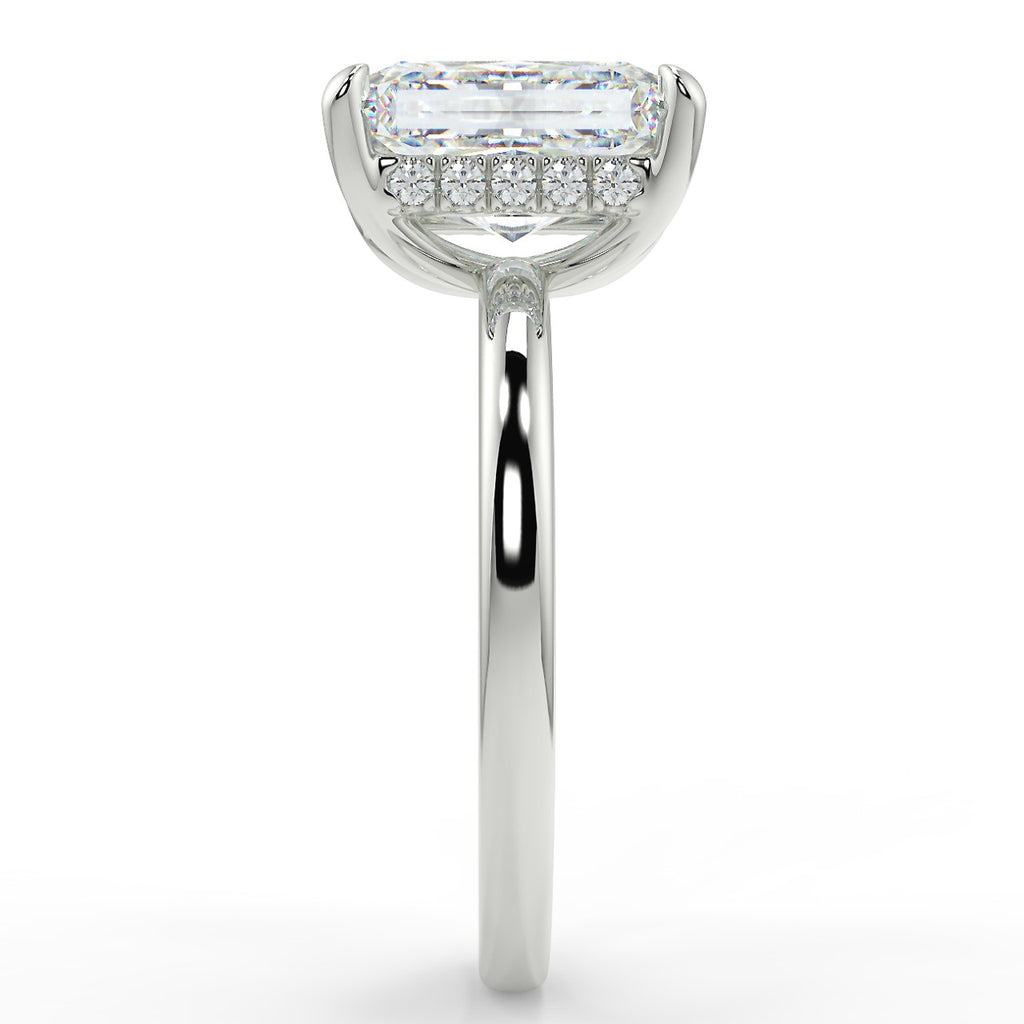 Hidden Halo Engagement Ring Featuring 2.50 CT Radiant Moissanite 9