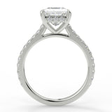 Hidden Halo Engagement Ring Featuring 1.35 CT Princess Moissanite 5