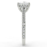 Hidden Halo Engagement Ring Featuring 1.35 CT Princess Moissanite 6