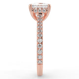 Hidden Halo Engagement Ring Featuring 1.35 CT Princess Moissanite 9