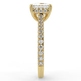 Hidden Halo Engagement Ring Featuring 1.35 CT Princess Moissanite 3