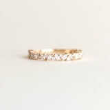 Half Eternity Wedding Band Featuring 0.60 TCW  Round & Marquise Moissanite 1