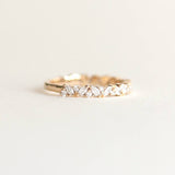 Half Eternity Wedding Band Featuring 0.60 TCW  Round & Marquise Moissanite 3