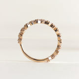 Half Eternity Wedding Band Featuring 0.60 TCW  Round & Marquise Moissanite 6