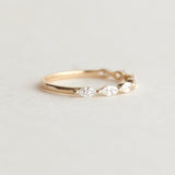 Half Eternity Wedding Band Featuring 0.70 TCW Marquise Moissanite 3
