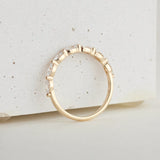 Half Eternity Wedding Band Featuring 0.70 TCW Marquise Moissanite 5