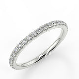 Half Eternity Wedding Band Featuring 0.26 TCW Round Moissanite 1