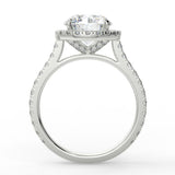 Halo Engagement Ring Featuring 2.0 CT Round Moissanite 5
