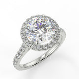 Halo Engagement Ring Featuring 2.0 CT Round Moissanite 4