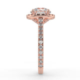 Halo Engagement Ring Featuring 2.0 CT Round Moissanite 9