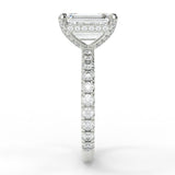 Hidden Halo Engagement Ring Featuring 2.53 CT Emerald Moissanite 3