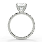 Hidden Halo Engagement Ring Featuring 2.53 CT Emerald Moissanite 2