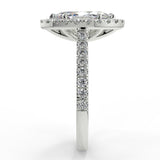 Halo Engagement Ring Featuring 0.9 CT Marquise Moissanite 6