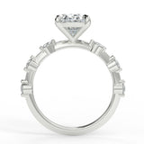 Dainty Pave Engagement Ring Featuring 1.91 CT Oval Moissanite 5