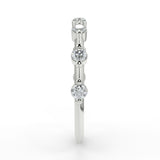 Dainty Pave Wedding Band Featuring 0.28 TCW Round Moissanite 3