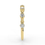 Dainty Pave Wedding Band Featuring 0.28 TCW Round Moissanite 7