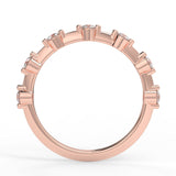 Dainty Pave Wedding Band Featuring 0.28 TCW Round Moissanite 8